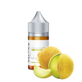 Saltica Honeydew Melon Salt Likit şişe ve taze kavun görseli