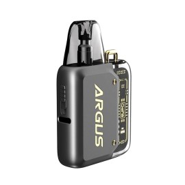 Voopoo Argus P1 Pod Mod Gri Metalik, Şeffaf Bölmeli, Şık Tasarım