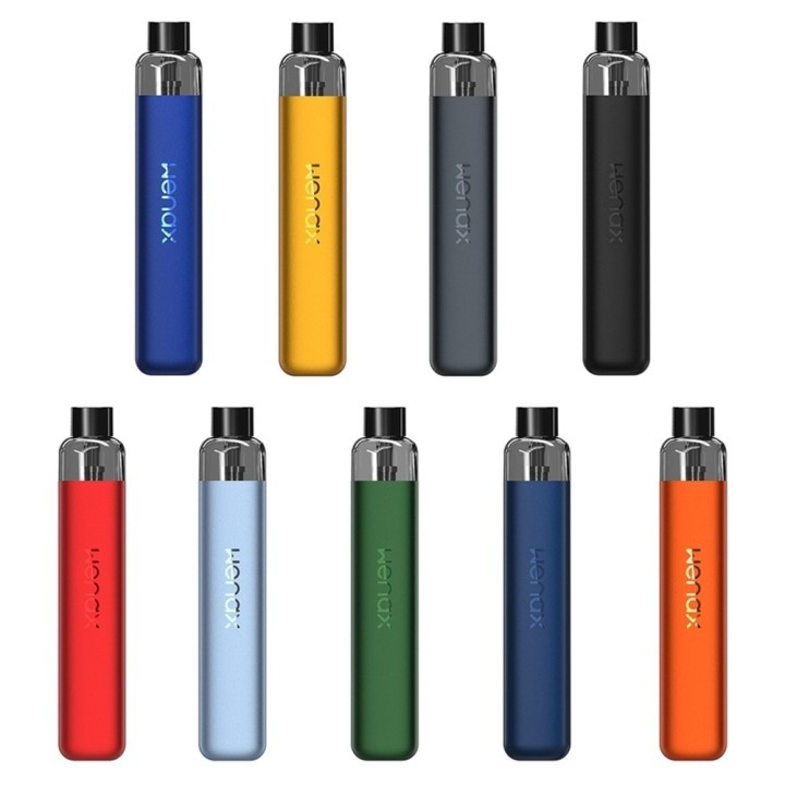 GeekVape Wenax K1 Pod Mod renk seçenekleri, mavi, sarı, gri, kırmızı, yeşil.