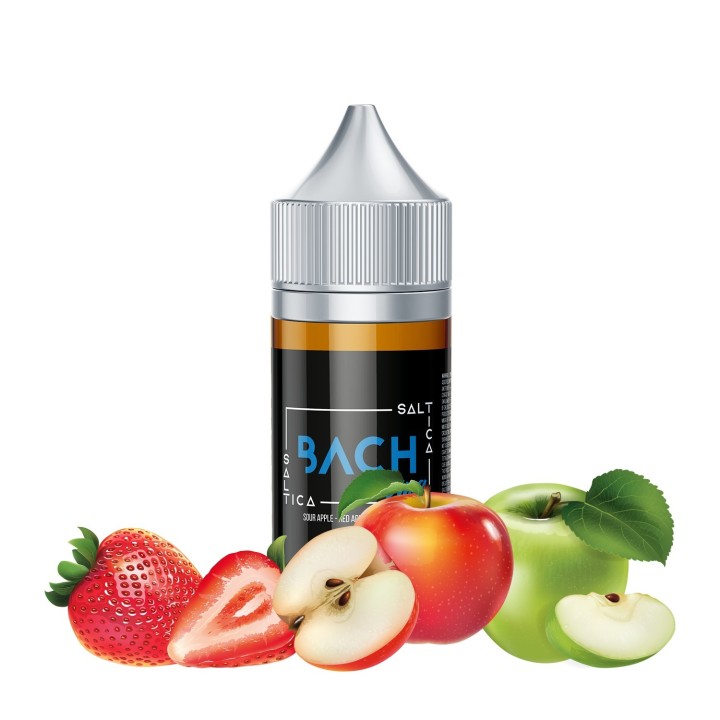 Saltica Bach Salt Likit: Çilek, Yeşil ve Kırmızı Elma Aromalı Elektronik Sigara Sıvısı