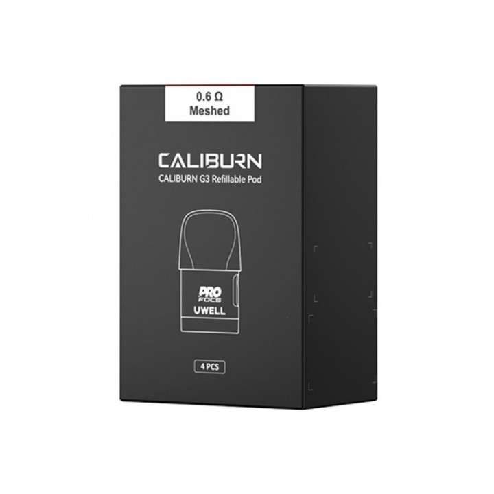 Uwell Caliburn G3 Kartuş 0.6 Ohm Meshed Pod (4 adet) Siyah Kutu