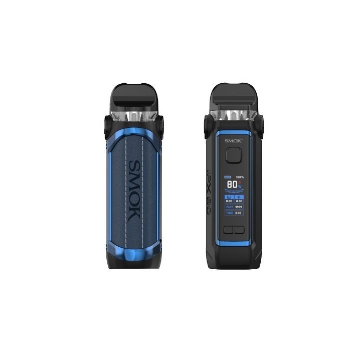 Smok IPX 80 Pod Mod mavi renk, ayarlanabilir watt göstergeli elektronik sigara