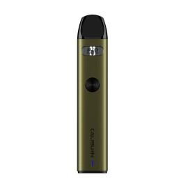 Uwell Caliburn A2 Pod Mod yeşil, kompakt elektronik sigara cihazı fotoğrafı.