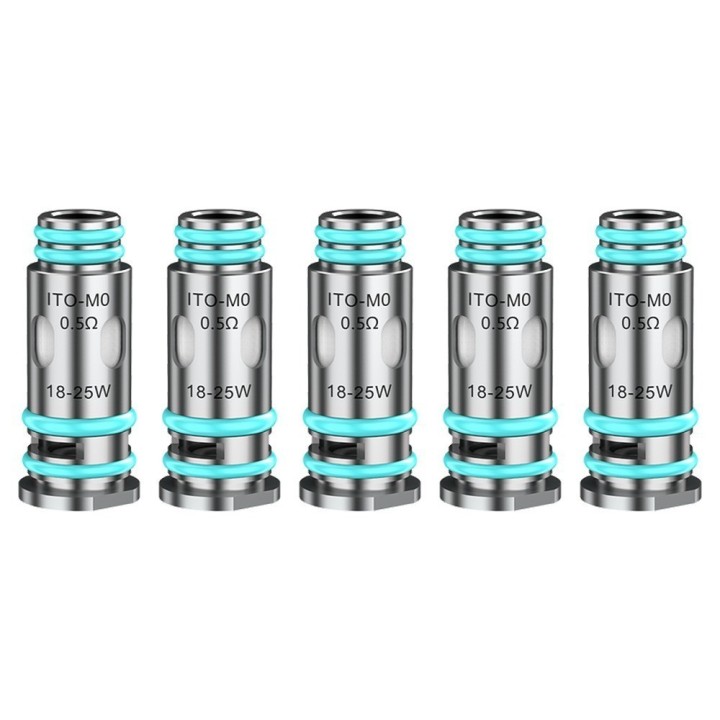 Voopoo ITO-M0 0.5Ω yedek coil, 5'li paket, mavi o-ringler
