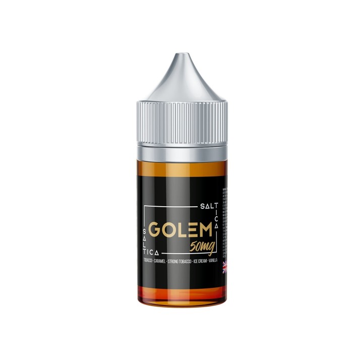 Saltica Golem 50mg Salt Likit: Karamel, Vanilya ve Tütün Aromalı