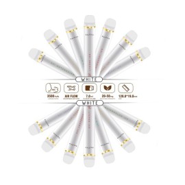 Saltica White 3500 Kullan At Beyaz, Ayarlanabilir Hava Akışlı Tek Kullanımlık Vape