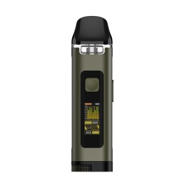 Uwell Crown D Pod Mod yeşil, dijital ekranlı, ayarlanabilir watt ayarlı elektronik sigara.