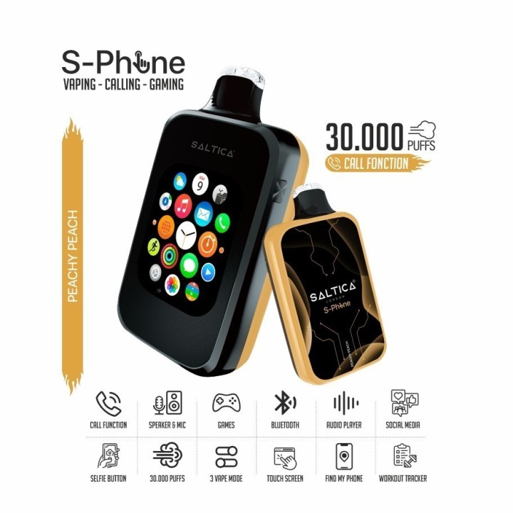 Saltica SPhone 30000 Puff Kullan At, Peachy Peach, Akıllı Cihaz