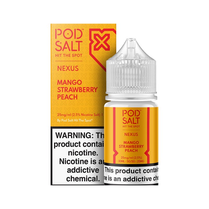 Pod Salt Mango Strawberry Peach Salt Likit Nexus 25mg Nikotinli E-Likit