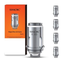 SMOK Vape Pen 22 Coil 0.3ohm yedek başlık, metalik, 5li paket.