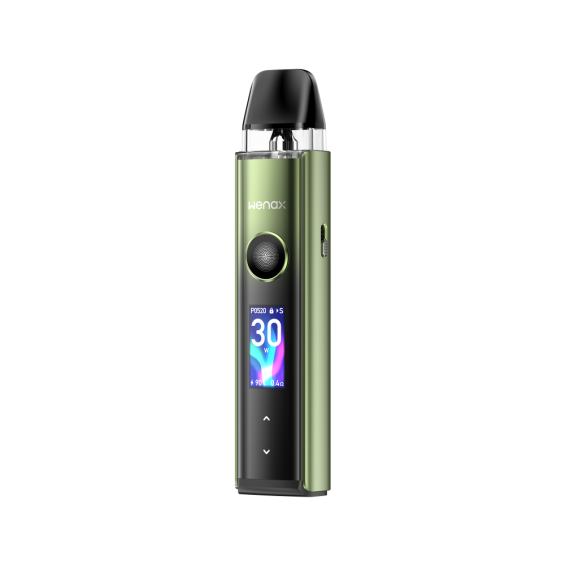 GeekVape Wenax Q Pro Pod Mod yeşil, dijital ekranlı elektronik sigara