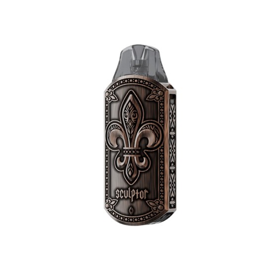 Uwell Sculptor Pod Mod bronz kabartmalı, antrasit renkli vape cihaz.