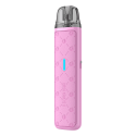 Lost Vape Ursa Nano S2 Pod Mod pembe renkli, desenli gövde ve mavi LED göstergeli.