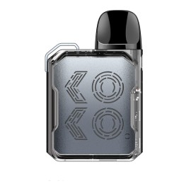 Uwell Caliburn GK2 Vision Pod Mod gri şeffaf gövde görselleri.