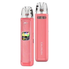 Uwell Caliburn G4 Pod Mod pembe renkli, ekranlı ve şık tasarım.