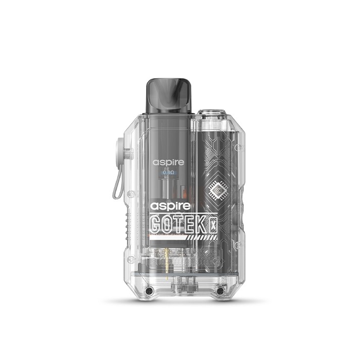 Aspire Gotek X Pod Mod şeffaf elektronik sigara cihazı 0.8Ω coil