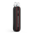 Aspire Pixo Aura Pod Mod karbon fiber desenli, kırmızı şeritli elektronik sigara