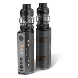 Aspire Huracan LX Pod Mod, gri gövde ve deri detaylı elektronik sigara.