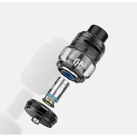 Aspire Rhea X Pod Mod tank parçaları, coil değişimi, siyah gri.