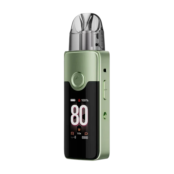 Voopoo Vinci E80 Pod Mod yeşil renkli, dijital ekranlı elektronik sigara