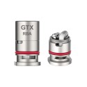 Vaporesso GTX RBA Coil yedek parça, metalik gümüş, kırmızı o-ringli.