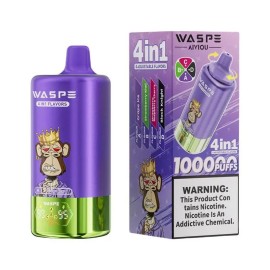 Waspe 4in1 10000 Puffs mor renk ayarlanabilir aroma tek kullanımlık elektronik sigara