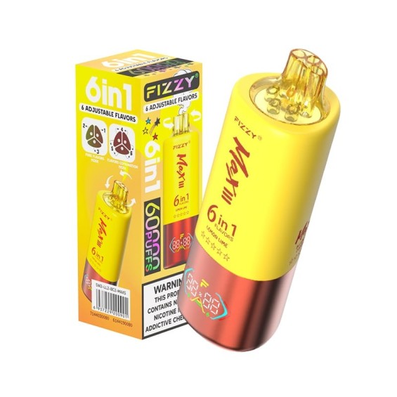 Fizzy Max III 6in1 60000 Kullan At Sarı Lemon Lime LED Ekranlı