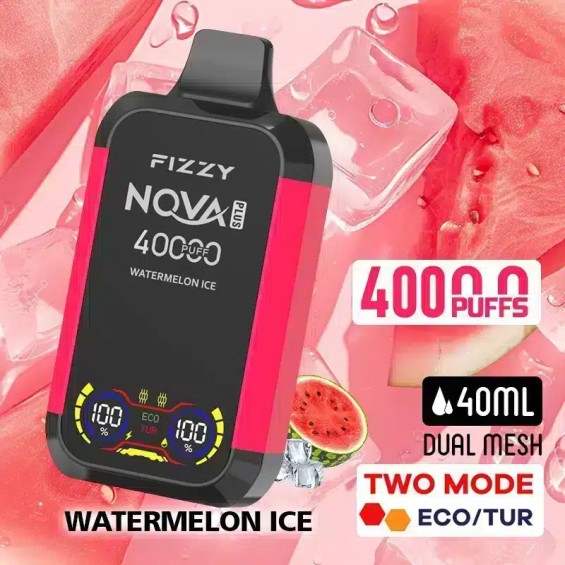 Fizzy Nova Plus 40000 Puf Karpuzlu Buzlu Tek Kullanımlık Pod
