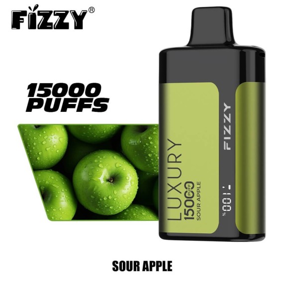 Fizzy Luxury 15000 Kullan At Sour Apple (Ekşi Elma) Tek Kullanımlık Elektronik Sigara