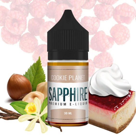 Cookie Planet Sapphire E Likit 30ml - Fındık, Vanilya, Cheesecake Aromalı