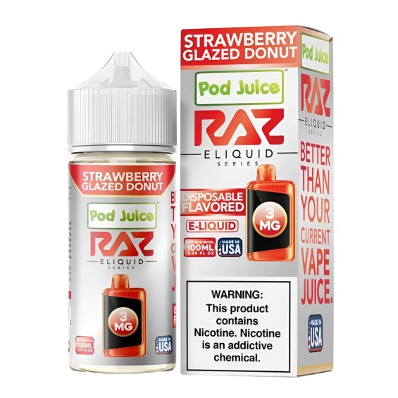 Pod Juice X Raz Strawberry Glazed Donut E Likit