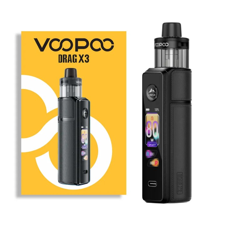 Voopoo Drag X3 Pod Mod Siyah Elektronik Sigara Cihazı Kutusuyla