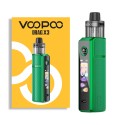 Voopoo Drag X3 Pod Mod yeşil renkli, dijital ekranlı elektronik sigara cihazı.