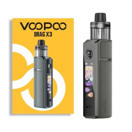 Voopoo Drag X3 Pod Mod Gri Gri Deri Kaplama Elektronik Sigara
