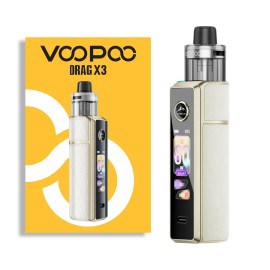 Voopoo Drag X3 Pod Mod Beyaz Altın, Şık Tasarım, Elektronik Sigara