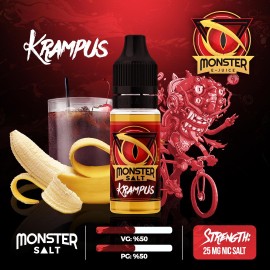 Monster Salt Krampus E-Likit 25mg Nikotin, Muzlu İçecek Aromalı Salt Likit.